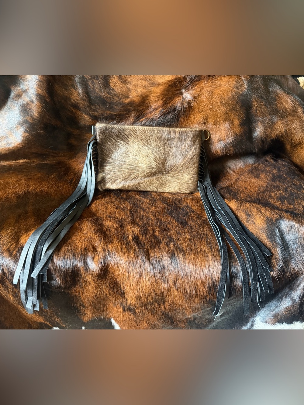 TTT Leather Goods Cowhide Crossbody Purse